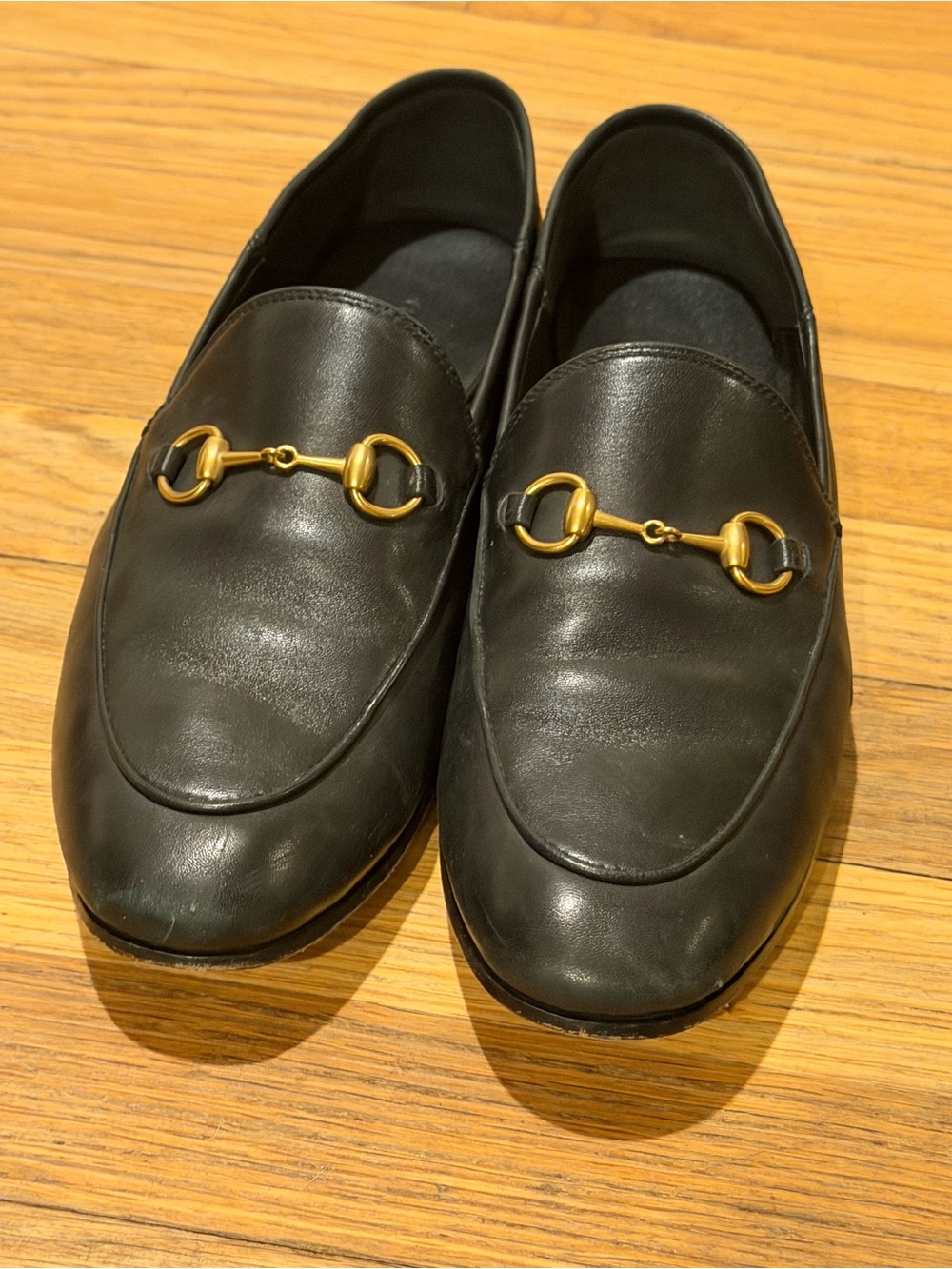 Gucci Black Leather Horsebit Slip-On Loafers - women’s brixton